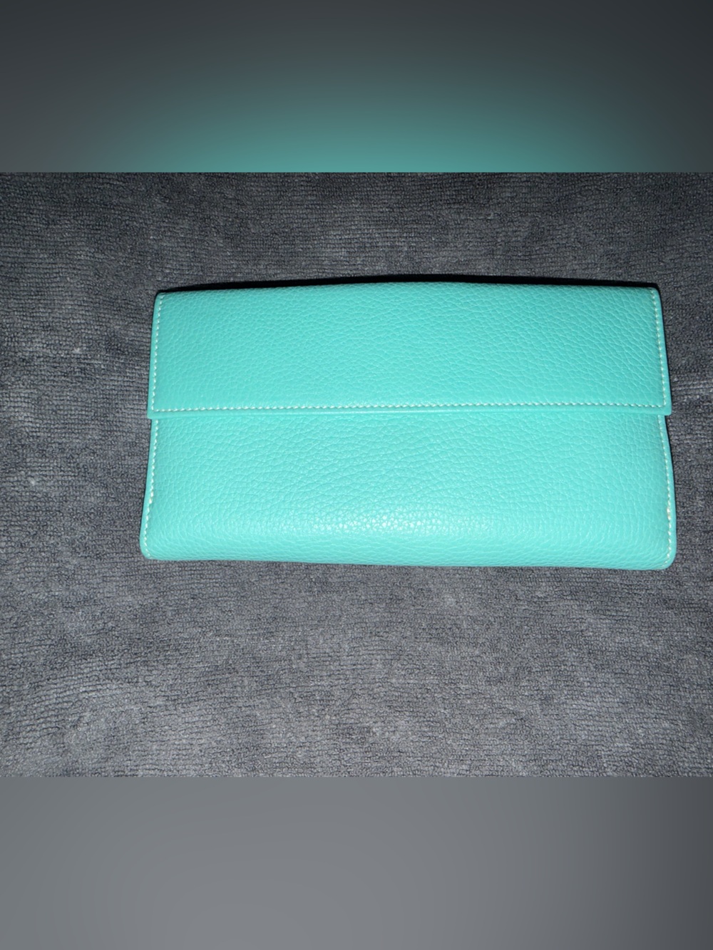 Tiffany & Co. Continental Turnlock Leather Wallet in Tiffany Blue - Picture 2 of 9